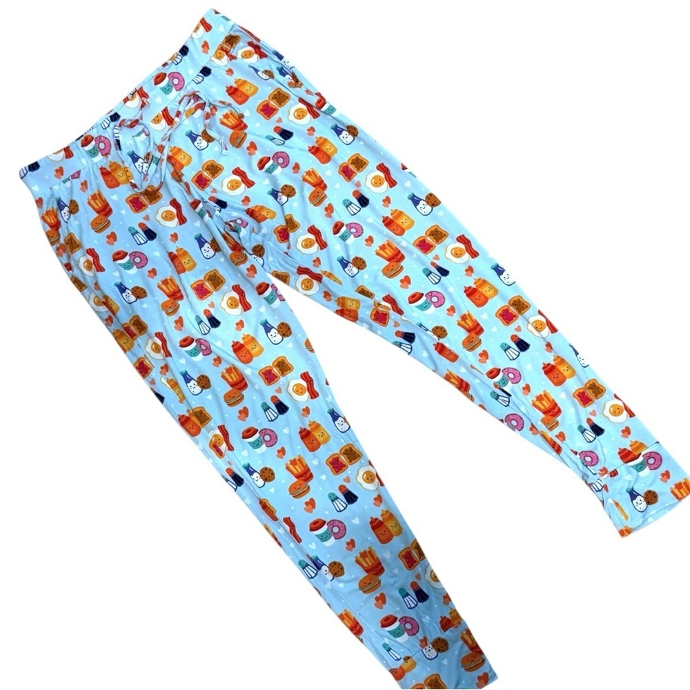 Little Bum Bums Bamboo Pajama Pants Women’s Small – Breakfast Print - Picture 2 of 6